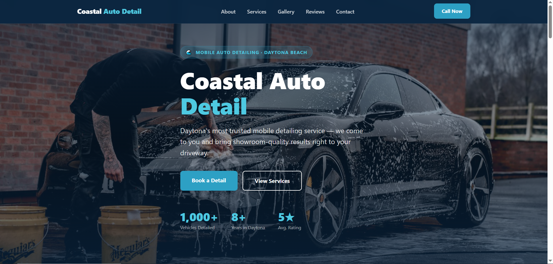 Coastal Auto Detail website preview
